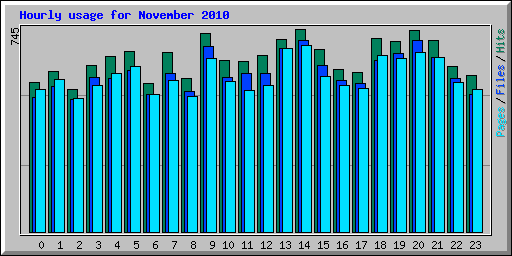 Hourly usage for November 2010