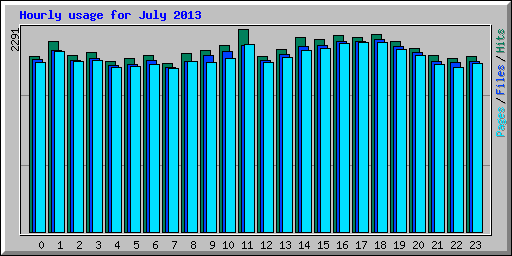 Hourly usage for July 2013