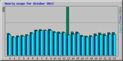 Hourly usage for October 2013