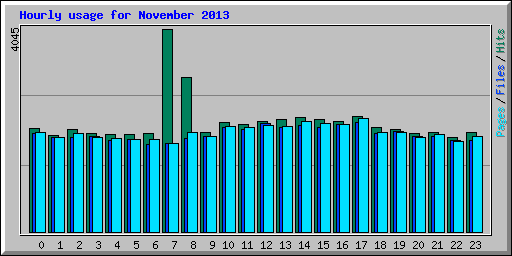 Hourly usage for November 2013