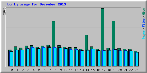 Hourly usage for December 2013