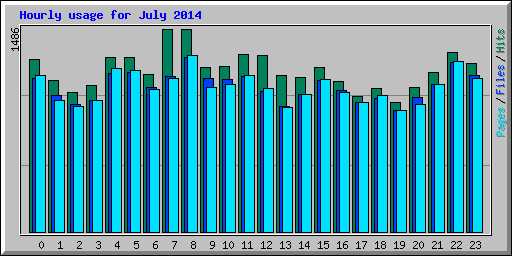 Hourly usage for July 2014